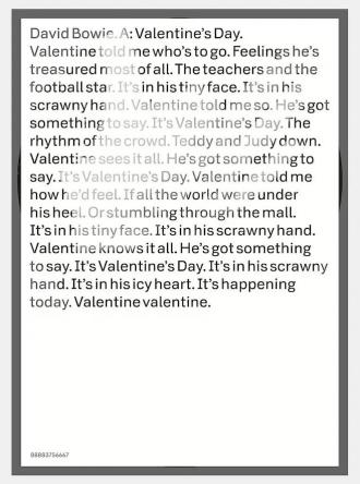 David Bowie: Valentine's Day