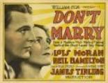 Don't Marry 1928